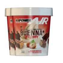 Kit 2 Pasta de Amendoim Vitapower Whey Buenna Trufado 600g Kit 2 Pasta de Amendoim Vitapower Whey Buenna Trufado 600g