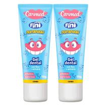 Kit 2 Pasta de Dente Fini Dentadura Creme Dental Gel 70g com Flúor Carmed Kit 2 Pasta de Dente Fini Dentadura Creme Dental Gel 70g com Flúor Carmed