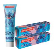 Kit 2 Pasta de Dente Gel Dental com Flúor Infantil Stitch Morango 50g Dentalclean Kit 2 Pasta de Dente Gel Dental com Flúor Infantil Stitch Morango 50g Dentalclean