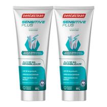 Kit 2 Pasta de Dente Gel Dental Sensitive Plus 90g Creme Dental Sensíveis Dentalclean