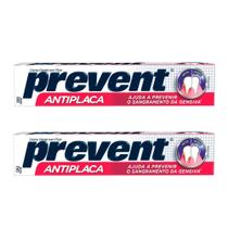 Kit 2 Pasta De Dentes Prevent Antiplaca Em Creme 90 G