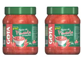 Kit 2 Pasta de Pimenta Vermelha 200g Gota Picante Sem Glúten Kit 2 Pasta de Pimenta Vermelha 200g Gota Picante Sem Glúten