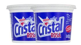 Kit 2 Pasta Limpeza Cristal Rosa Desengordurante 500g Urca Kit 2 Pasta Limpeza Cristal Rosa Desengordurante 500g Urca