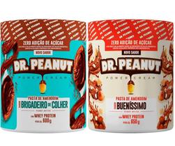 Kit 2 pastas de amendoim dr.peanut 600g - bueno e cookies