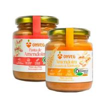 Kit 2 Pastas De Amendoim Orgânica Onveg: Pura, Tâmara