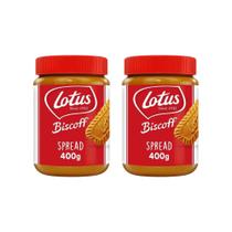 Kit 2 Pastas de Biscoito Lotus Biscoff 400g Spread Caramelizado Belga