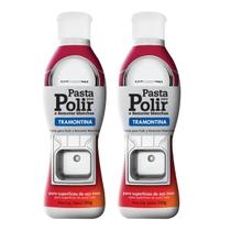Kit 2 Pastas de Polir Limpador Removedor de Manchas Panelas Aço Inox Tramontina 200g Kit 2 Pastas de Polir Limpador Removedor de Manchas Panelas Aço Inox Tramontina 200g