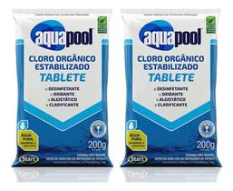 Kit 2 Pastilha Cloro Estabilizado 200g Tratamento Piscina Kit 2 Pastilha Cloro Estabilizado 200g Tratamento Piscina