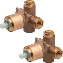 Kit 2 Pc Base Monocomando Misturador Chuveiro 1/2 3/4 Docol