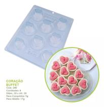 Kit 2 Pc Buffet Coração Doces Finos Forma Especial Bwb 240