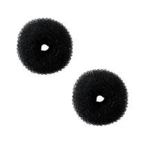 Kit 2 Pç Enchimento Redondo P/ Penteados De Cabelo Infantil Preto Kit 2 Pç Enchimento Redondo P/ Penteados De Cabelo Infantil Preto