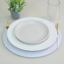 Kit 2 Pçs 1 Lugar Sousplat Completo (Capa,Base) Basic Liso Microfibra 35x35cm