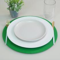 Kit 2 Pçs 1 Lugar Sousplat Completo (Capa,Base) Basic Liso Microfibra 35x35cm