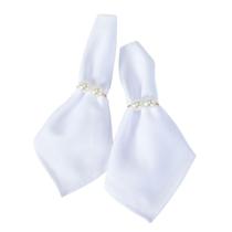 Kit 2 Pçs Anel para Guardanapo 2 Lugares Pérola Dupla Grande 4x3cm Argola Kit 2 Pçs Anel para Guardanapo 2 Lugares Pérola Dupla Grande 4x3cm Argola