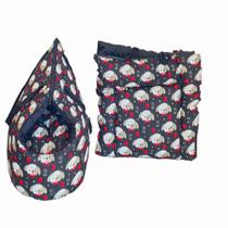 Kit 2 Pçs Bolsa de Transporte e Cama Iglu Pet 2 em 1 e Colchonete Portátil Amora Top Impermeável Amora Pop Dog