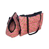 Kit 2 Pçs Bolsa de Transporte e Cama Iglu Pet 2 em 1 e Colchonete Portátil Amora Top Impermeável Amora Top