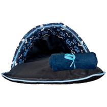Kit 2 Pçs Cama Iglu e Toca e Saco de Dormir Pet 2 em 1 Téo Impermeável