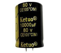 Kit 2 pçs - capacitor eletrolitico 10000x80v - 10000uf x 80v Kit 2 pçs - capacitor eletrolitico 10000x80v - 10000uf x 80v
