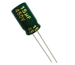 Kit 2 pçs capacitor eletrolitico 15x450v 105 graus eletrolitico 15uf x 450v