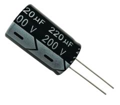 Kit 2 pçs capacitor eletrolitico 220x200v - 220uf x 200v