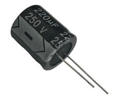 Kit 2 pçs - capacitor eletrolitico 220x250v - 220uf x 250v