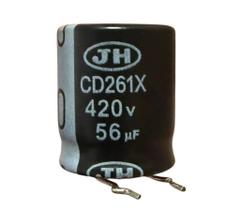 KIT 2 PÇS CAPACITOR ELETROLITICO 56X420V - 56UF X 420V 105º GRAUS KIT 2 PÇS CAPACITOR ELETROLITICO 56X420V - 56UF X 420V 105º GRAUS