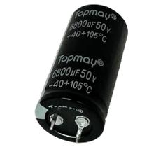 Kit 2 pçs - capacitor eletrolitico 6800x50v - 6800uf x 50v