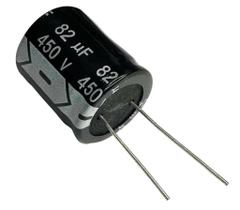 KIT 2 PÇS CAPACITOR ELETROLITICO 82X450V - 82UF X 450V 105º