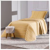 Kit 2 Pçs Cobre Leito Solteiro Heitor Hipercal 400 Fios Bordado