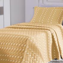 Kit 2 Pçs Cobre Leito Solteiro Heitor Hipercal 400 Fios Bordado