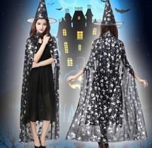 kit 2 Pçs / Conjunto Capa E Chapéu Infantil De Bruxa Para Fantasia De Halloween / Cosplay kit 2 Pçs / Conjunto Capa E Chapéu Infantil De Bruxa Para Fantasia De Halloween / Cosplay