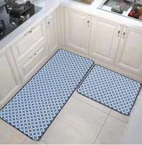 Kit 2 Pçs Cozinha Geométrico Verde