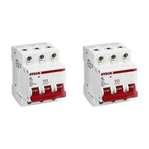 Kit 2 Pcs - Disjuntor Steck Din Tripolar 20A Sd63 C Sdd6...