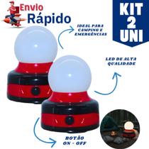 Kit 2 Pçs Luminária Abajur De Led A Pilha Base Com Imã Lanterna Multiuso Camping Falta De Energia Kit 2 Pçs Luminária Abajur De Led A Pilha Base Com Imã Lanterna Multiuso Camping Falta De Energia