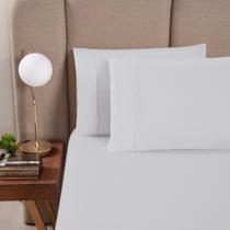 Kit 2 Pçs Par Fronha Versatile Micropercal 300 Fios 70x50cm Ponto Palito sem Aba