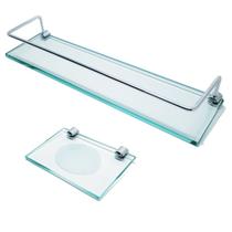 Kit 2 Pçs Para Banheiro Em Vidro Incolor - Mons Shop