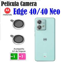 Kit (2*PCS) Película Lisa Câmera Para Motorola Edge 40 / Edge 40 Neo - Protetor Lente Anel de Metal
