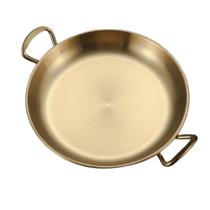 Kit 2 pçs Tigela Bandeja Aço Inox Dourado 17cm Bacia Multiuso Cozinha X-17