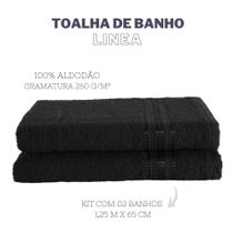 Kit 2 Pçs Toalha de Banho Linea 260g 125x65cm Kit 2 Pçs Toalha de Banho Linea 260g 125x65cm