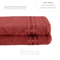 Kit 2 Pçs Toalha de Banho Linea 260g 125x65cm Kit 2 Pçs Toalha de Banho Linea 260g 125x65cm