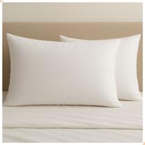 Kit 2 Pçs Travesseiro Adulto Essencial Hipercal 200 Fios 70x50cm Silicone Hipoalergênico Macio 300gr