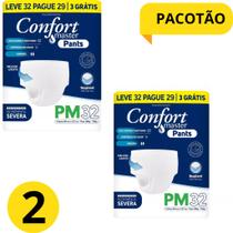 KIT 2 PCT Fralda Calça Geriátrica Confort Master Pants C 32 Unidades PM e GEG