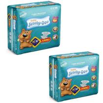 Kit 2 PCT Fralda Descartável Scooby Doo Jumbo Todos Os Tamanho-(P)(M)(G)(XG)(XXG)