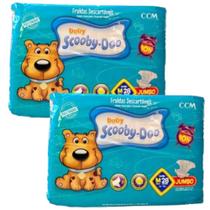 Kit 2 PCT Fralda Descartável Scooby Doo Jumbo Todos Os Tamanho-(P)(M)(G)(XG)(XXG)