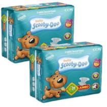 Kit 2 PCT Fralda Descartável Scooby Doo Jumbo Todos Os Tamanho-(P)(M)(G)(XG)(XXG)