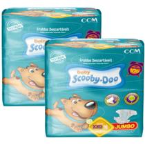 Kit 2 PCT Fralda Descartável Scooby Doo Jumbo Todos Os Tamanho-(P)(M)(G)(XG)(XXG) Kit 2 PCT Fralda Descartável Scooby Doo Jumbo Todos Os Tamanho-(P)(M)(G)(XG)(XXG)