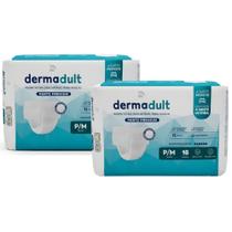 KIT 2 PCT Roupa Íntima Descartável Para Adulto Dermadult Pants Premium Com 16 Unidades