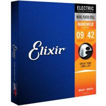 Kit 2 pctes cordas 009-042 Super Light Nanoweb P/guitarra Elixir