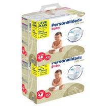 Kit 2 Pcts Fraldas Personalidade Baby Total Care Bag Tam XG - Total 96 Unidades