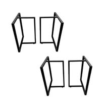 Kit 2 Pé De Mesa Industrial Ferro 75 X 60 Par Eletrostátic